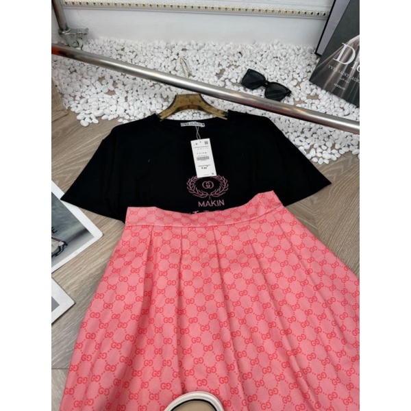 Set áo phông mix chân váy