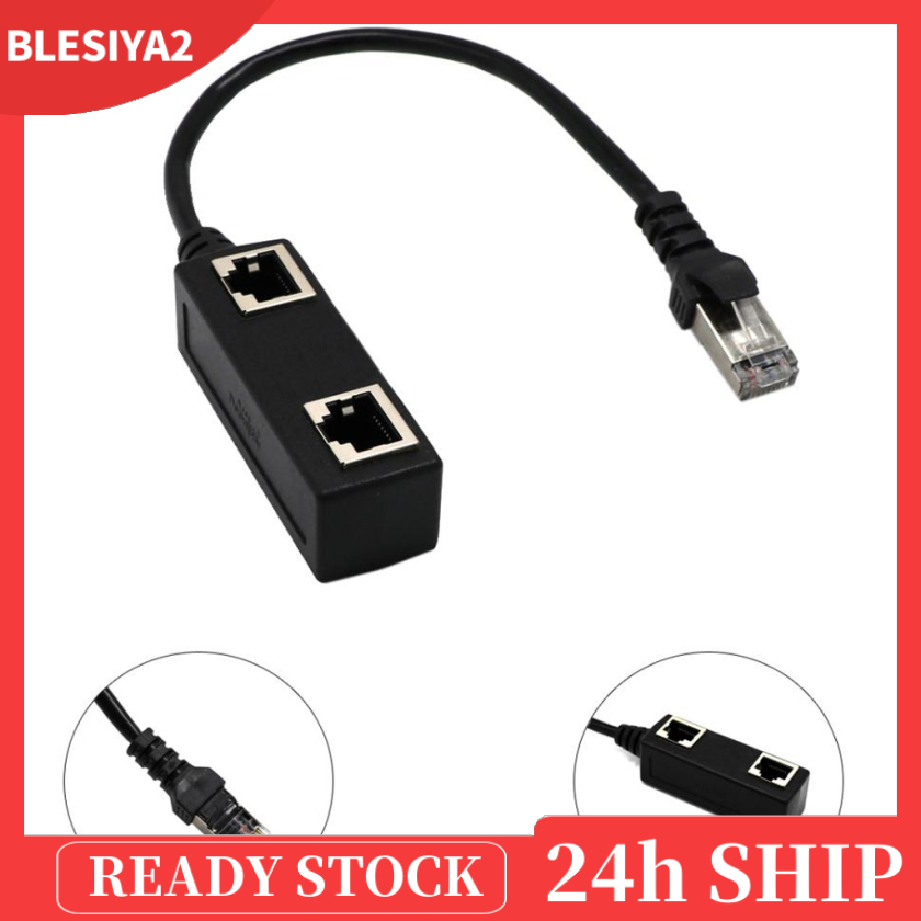 [BLESIYA2]1 to 2 Port Ethernet Switch RJ45 Y Splitter Adapter Cable for CAT 5/ 6 LAN | BigBuy360 - bigbuy360.vn