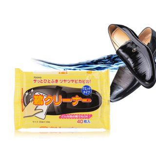 Set 40 giấy ướt làm sạch giày da, túi da sản xuất tại Nhật Bản