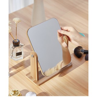 Gương soi trang điểm để bàn chất liệu gỗ cao cấp nhiều mẫu phong cách Hàn Quốc