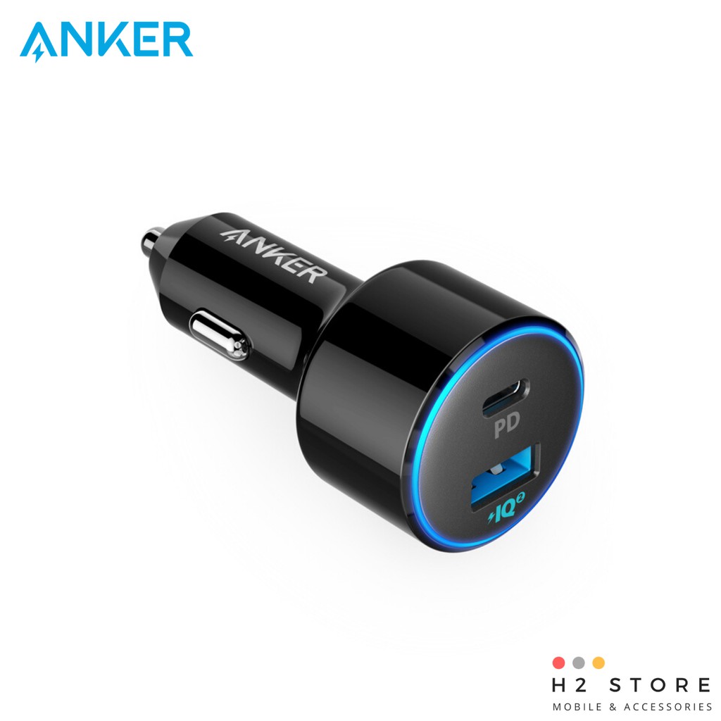 Sạc ô tô Anker 2 Cổng 49.5W, PowerDrive II Power Delivery - A2229