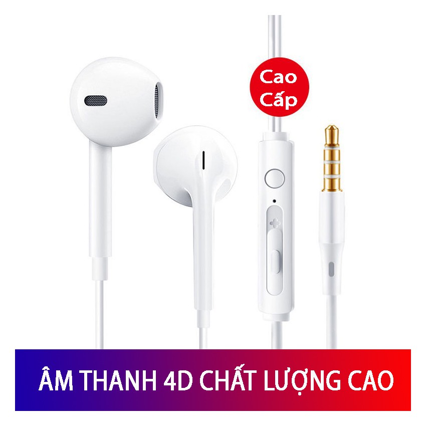 Tai nghe nhét tai âm thanh HD - Mic đàm thoại - sử dụng cho máy tính điện thoại app android  - Tuxa store