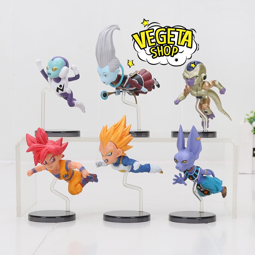 Mô hình Dragon Ball - Set WCF30 Vol 5 - Whis Beerus Frieza Gold Vegeta Songoku Goku SSJ God Jaco Fide - WCF 30