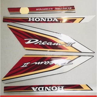 Tem Dream 2 Thái loại đẹp, 3 lớp, màu lửa nâu (xe máy Dream ii, chữ nhỏ. Dàn áo)