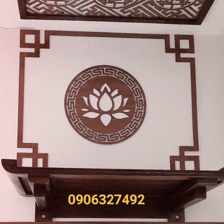 Trang trí bàn thờ quan âm bằng bố dán tường cánh dán