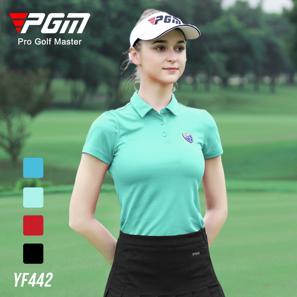 Áo Thun Chơi Golf Tay Ngắn Dáng Ôm Nhanh Khô Thoáng Khí Thời Trang Mùa Hè Cho Nữ YF442