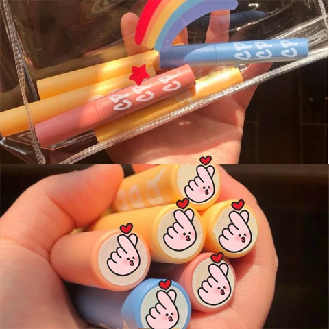 [Hàng mới về] Son môi bóng Cappuvini màu cầu vồng xinh xắn độc đáo