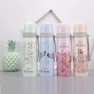 Bình giữ nhiệt nắp ấn chống tràn 500ml ly cốc cách nhiệt 22023 KamiVietNam