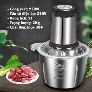 Máy xay thịt đa năng cối inox máy xay đa năng mini, xay thịt, xay cá, xay cả thế giới với 4 lưỡi dao