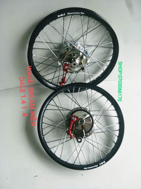 CẶP BÁNH CĂM WAVE DREAM NIỀN NHÔM DALE 1.4 1.4 ĐÙM  CĂM MẠ CROM KÈM 2MÁ ĐÙM.