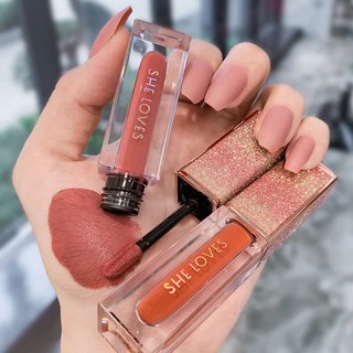 [Hàng mới về] Son Kem Lì She Loves Chống Thấm Nước Không Phai Màu