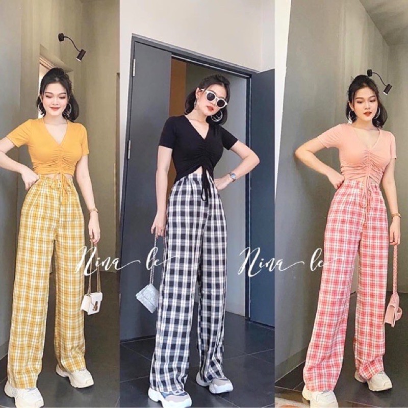 Sét aó rút quần caro bigsize 60 đến 90 kg