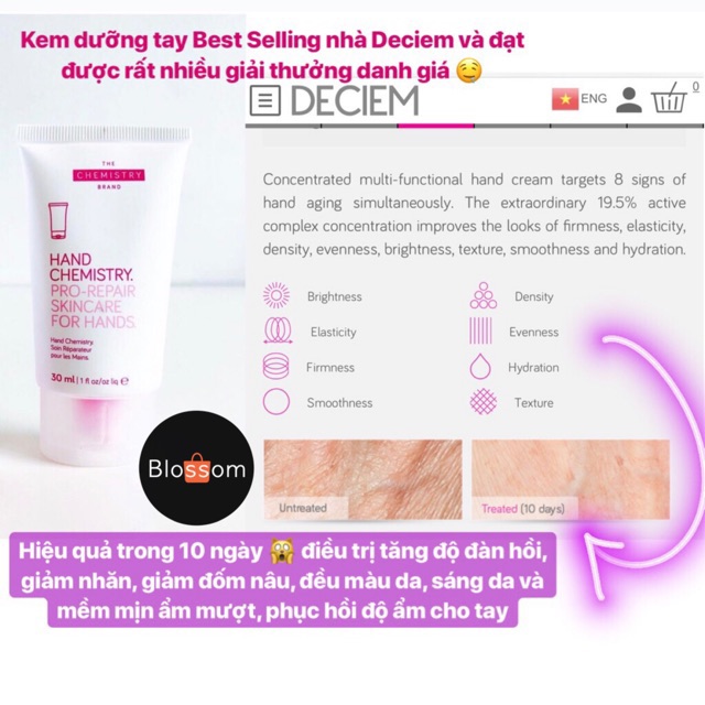 [BILL HÃNG] Kem Dưỡng Da Tay Chống Lão Hoá THE CHEMISTRY BRAND  - 30ml unbox | BigBuy360 - bigbuy360.vn