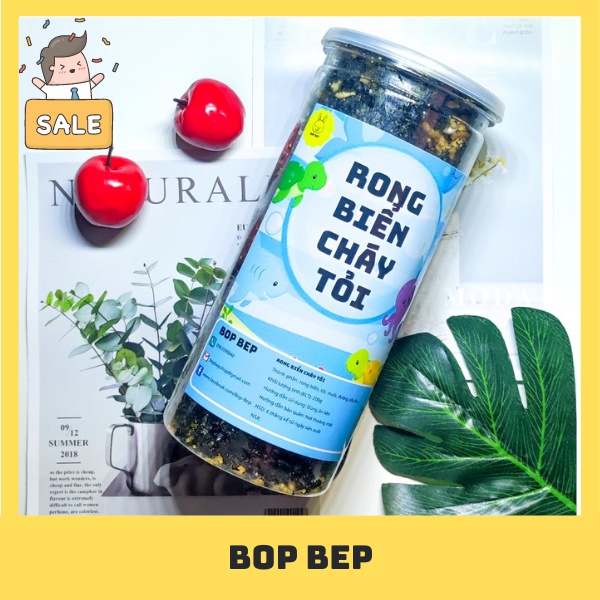 Rong biển cháy tỏi 200g Bop Bep- đồ ăn vặt ngon, đồ ăn vặt Hà Nội