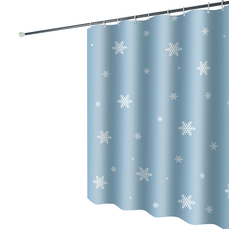 Rèm Che Bồn Tắm Chống Thấm Nước Họa Tiết Hoa Tuyết