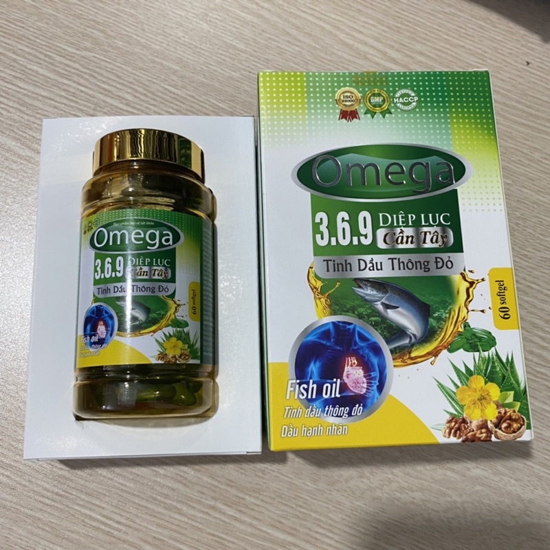 Viên sáng mắt OMEGA 3 6 9 Diệp Lục Cần Tây Tinh dầu thông đỏ Dầu gấc  tinh dầu hoa anh thảo Omega 369 óc chó hộp 60 viên