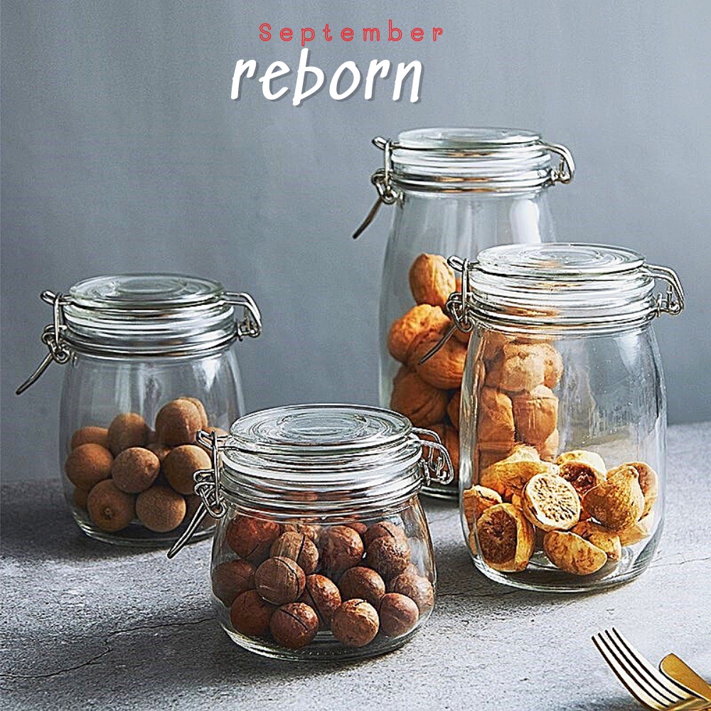 Lọ thủy tinh nắp cài tiện dụng,lọ thủy tinh decor hiện đại trang trí, đựng đồ