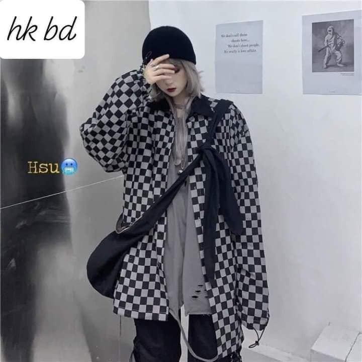 Áo Khoác Kaki In Ô Vuông - Áo Khoác Gió Chất Kaki | BigBuy360 - bigbuy360.vn