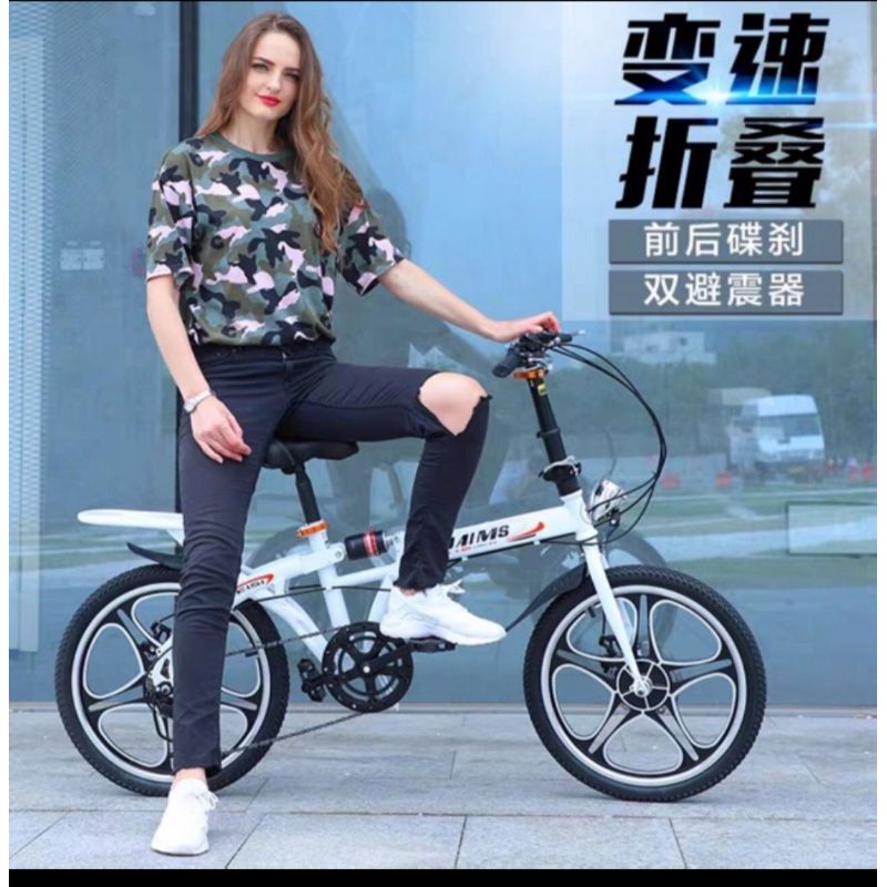 Xe đạp gấp 20 icnh ( xe đạp số siêu nhẹ(