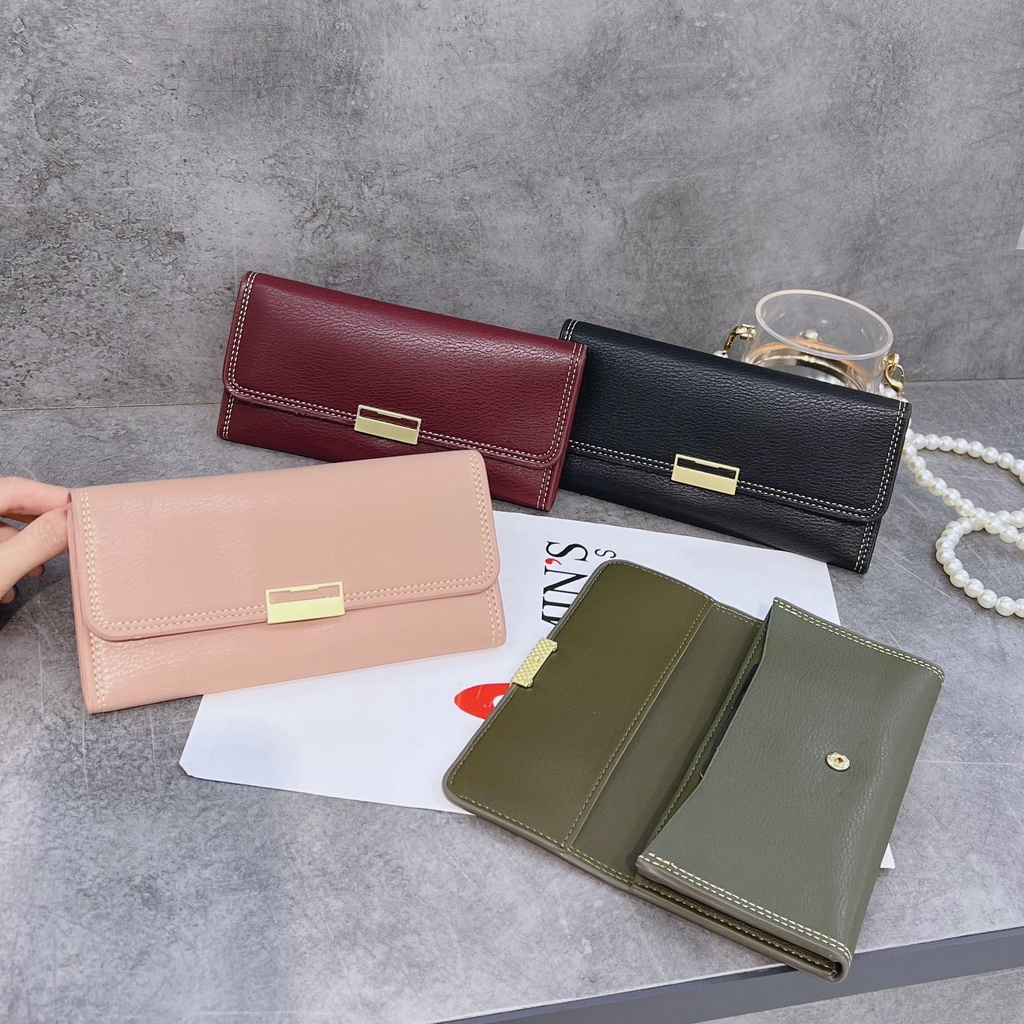 Min's Shoes - Ví nữ cầm tay dáng dài da mềm cao cấp 301