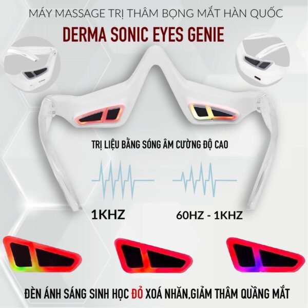 Máy Massage Mắt Genie Derma Sonic Eyes 360 Giảm Bọng Mắt Quầng Thâm