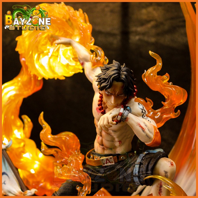 Mô hình Ace hỏa quyền kèm hiệu ứng siêu đẹp có led điều khiển ( one piece )