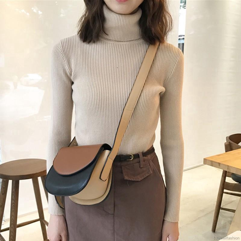 [Baywellfashion]Áo len tay dài cổ cao dành cho nữ | BigBuy360 - bigbuy360.vn