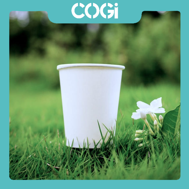 50 ly giấy đựng café 9oz 270ml kèm nắp pet bằng dùng 1 lần chính hãng cogi