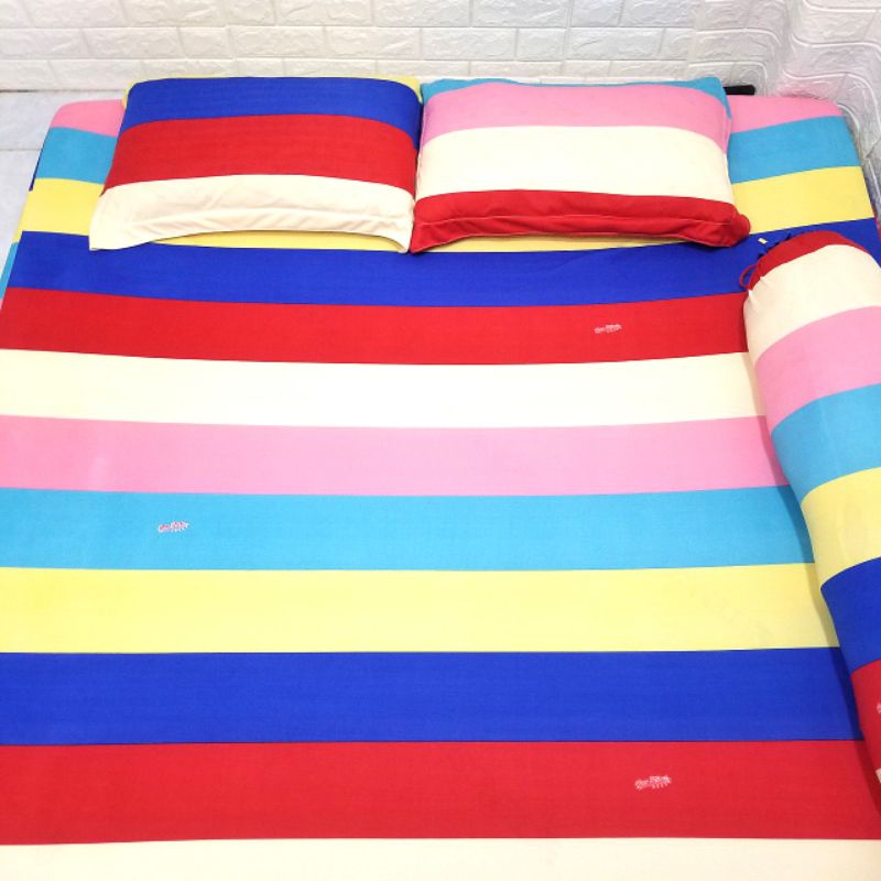 BỘ DRAP THUN HÀN QUỐC 4 MÓN  6 MÀU XEN KẼ.