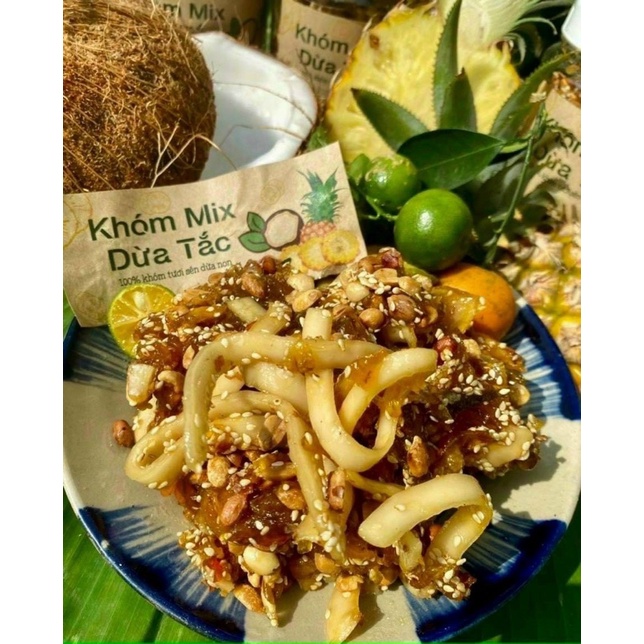 Khóm mix dừa tắc ( hủ 500gr)