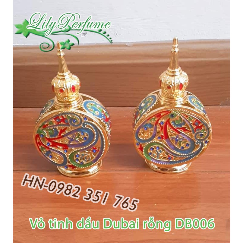 Lọ chiết tinh dầu Dubai sang trọng 10ml DB006 (Vỏ chiết/Chai chiết/Ống chiết)