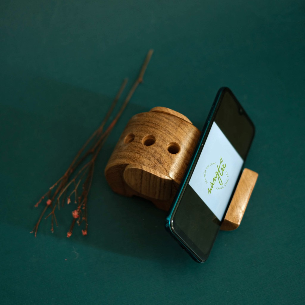 Giá gỗ gác bút - Giá gỗ đa năng - Wooden phone rack