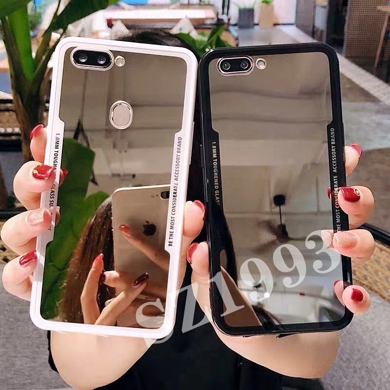 Ốp điện thoại có gương thời trang cho Oppo a3s F7 F9 f1s a39 a83 F5 A7
