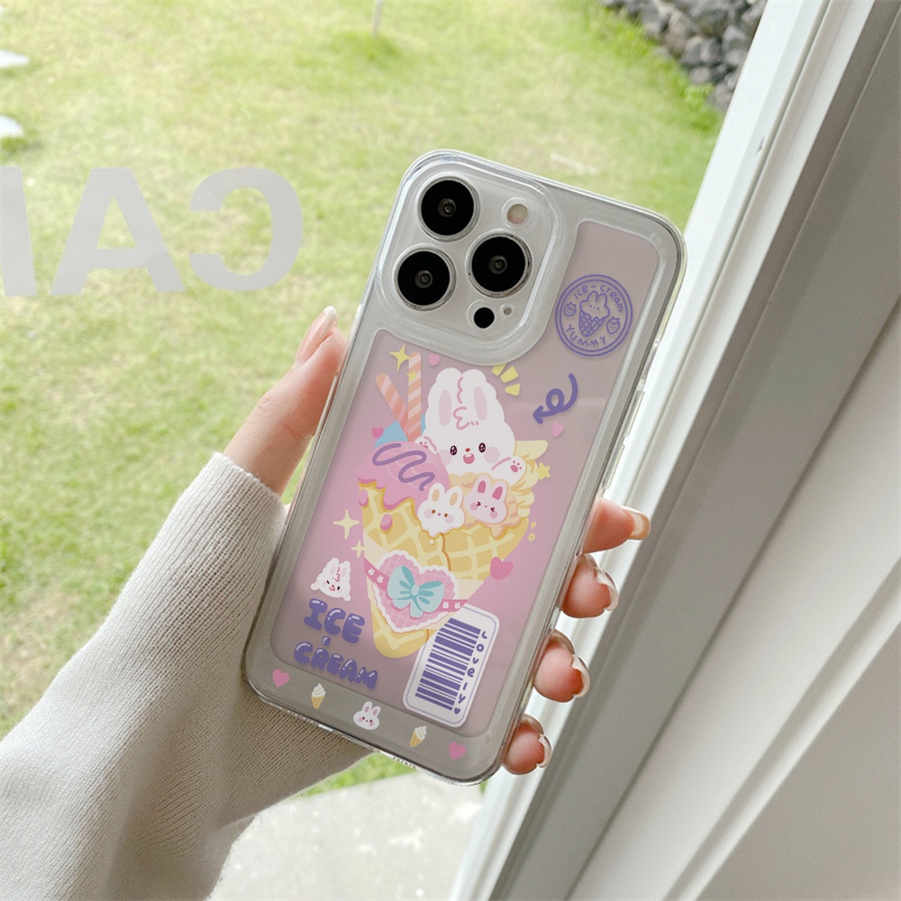 Ốp Điện Thoại Mềm Chống Sốc Hoạ Tiết Gấu Và Thỏ Dễ Thương Dành Cho iPhone 11 13 12 X XS Pro Max XR 12 13