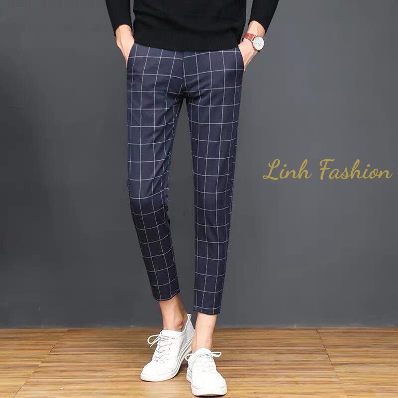 Quần tây nam ống côn body sọc caro mẫu mới hot 2020 | BigBuy360 - bigbuy360.vn