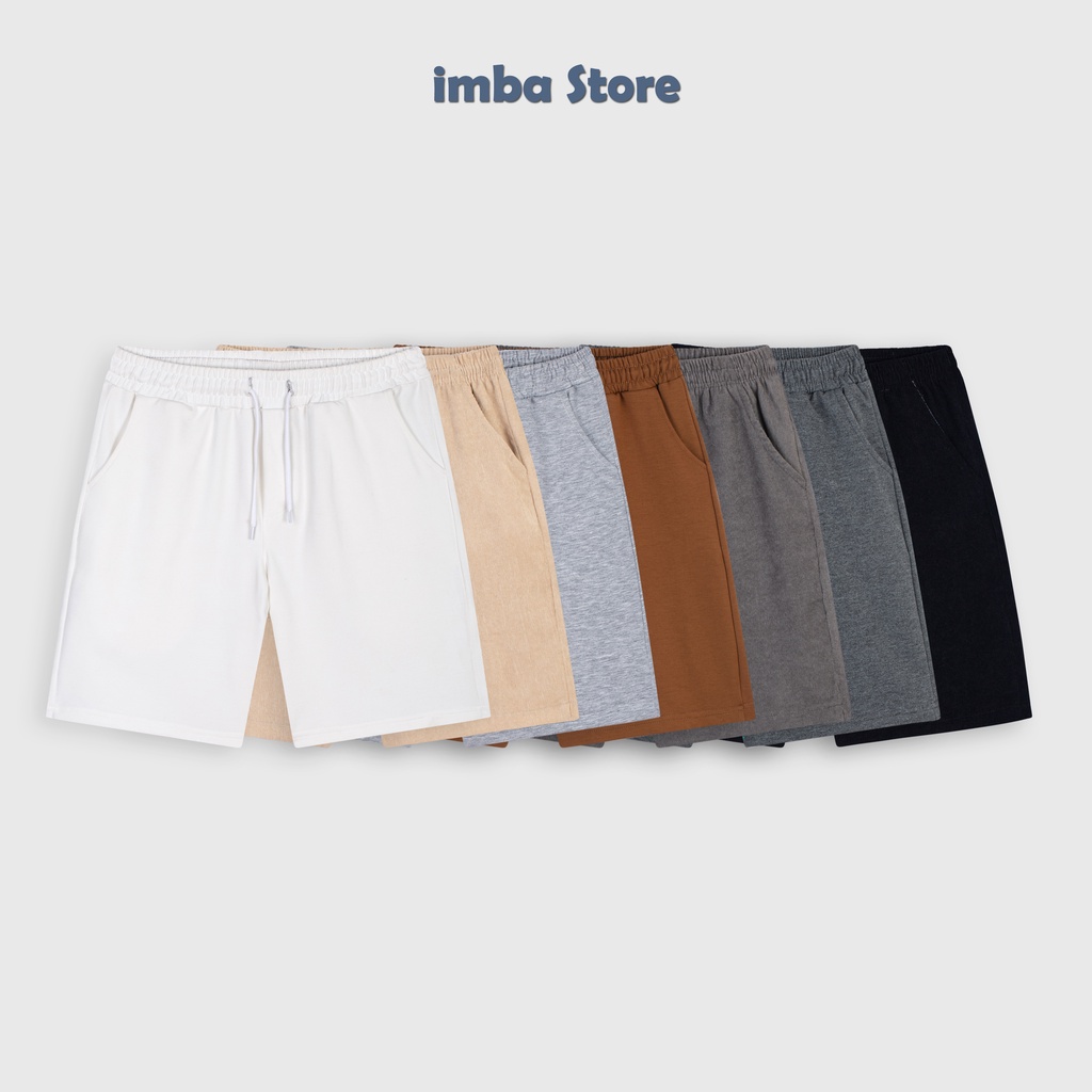 Quần Short Nỉ Trơn Unisex Cao Cấp IMBA 5 Màu Basic