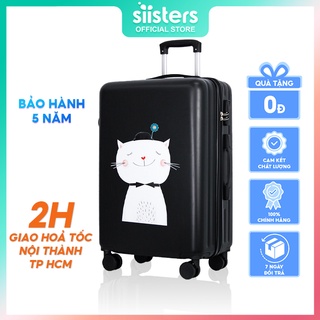Vali Kéo Du Lịch Size 26 inch Nhựa PC ABS Siêu Đàn Hồi Chống Xốc In Hình Hoạ Tiết Đẹp Nhiều Màu Siisters