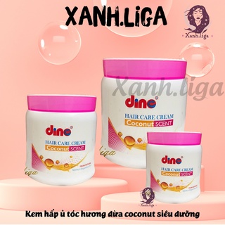 Ủ dưỡng tóc, Dầu xả dưỡng tóc hấp ủ tóc phục hồi hư tổn, kem xả dưỡng tóc mềm mượt hương Dừa Coconut Dino/ Xanh.liga