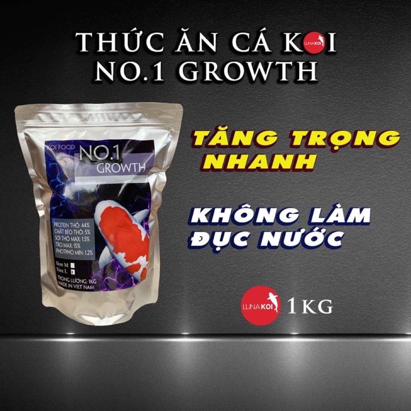 Thức ăn Cá Koi No.1 tăng trọng và tăng màu 1kg