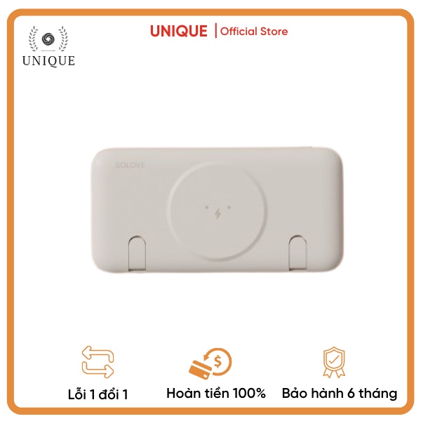 Sạc dự phòng không dây tích hợp SOLOVE W10 - Sạc siêu nhanh-Dung lượng pin 10000mAH -Thiết kế chân đỡ 35º