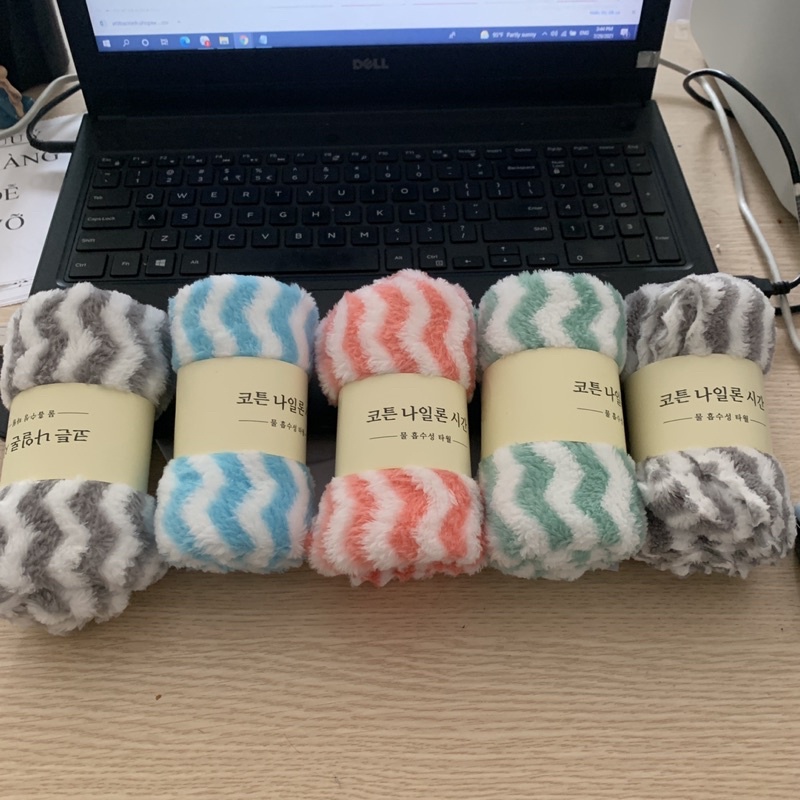 Khăn mặt hàn quốc lông cừu chất cotton lau mặt cho bé cao cấp