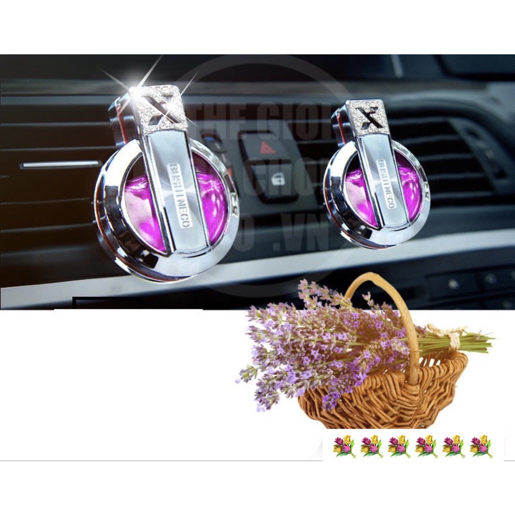 Nước hoa cài cửa gió điều hòa xe ô tô đính đá sang trọng khử mùi hiệu quả