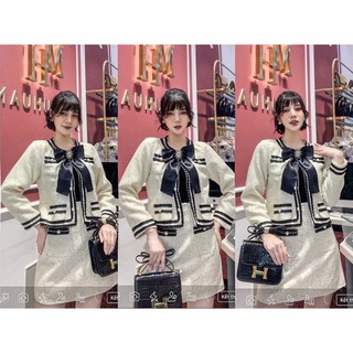 SET DẠ TWEED KÈM NƠ TIỂU THƯ