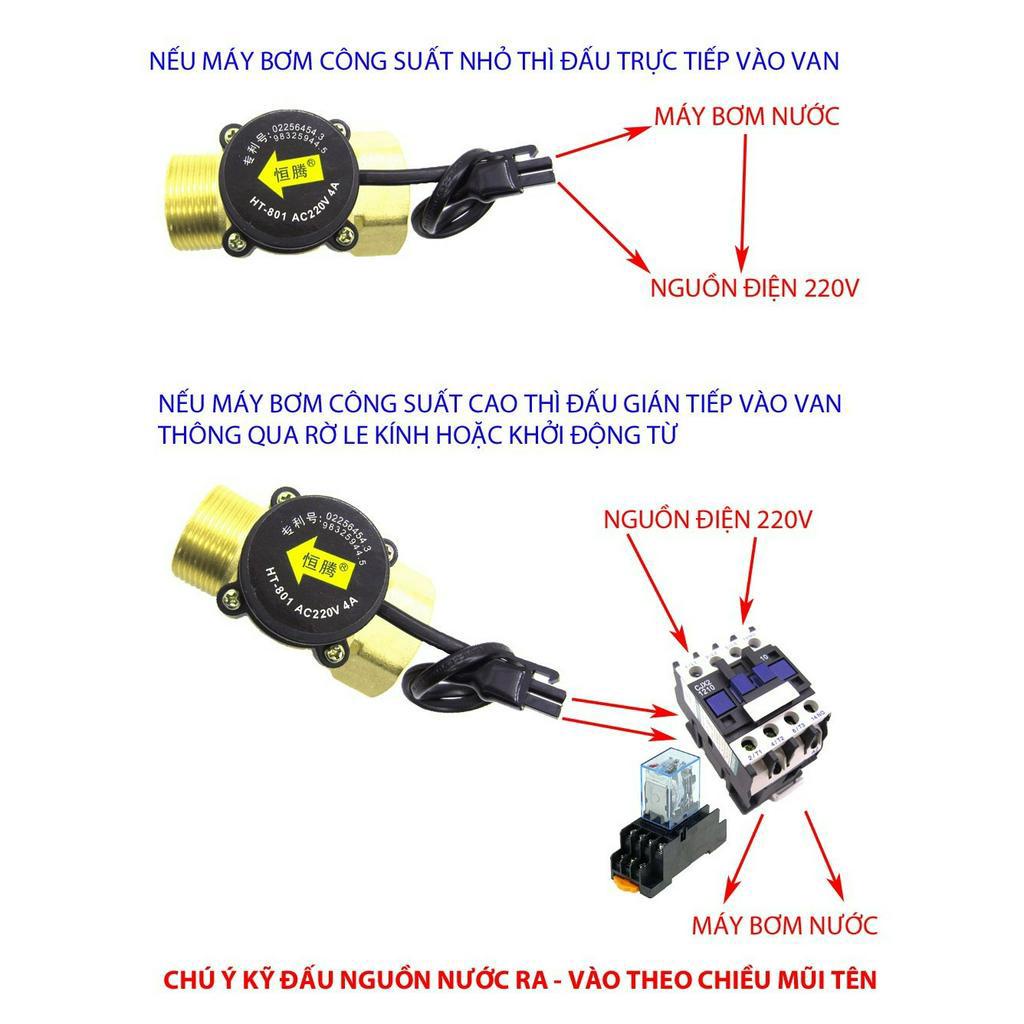Van Điện, Công Tắc, Cảm Biến Dòng Chảy Ren 21, Ren 27, Ren 21-27 220V/ Ren 21 110V