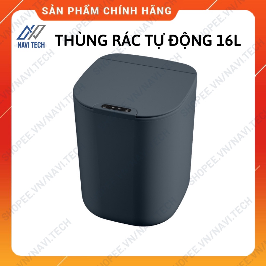 Thùng Rác Thông Minh Cảm Biến 2 Màu Xám Trắng Có Nắp Đậy Nhiều Loại