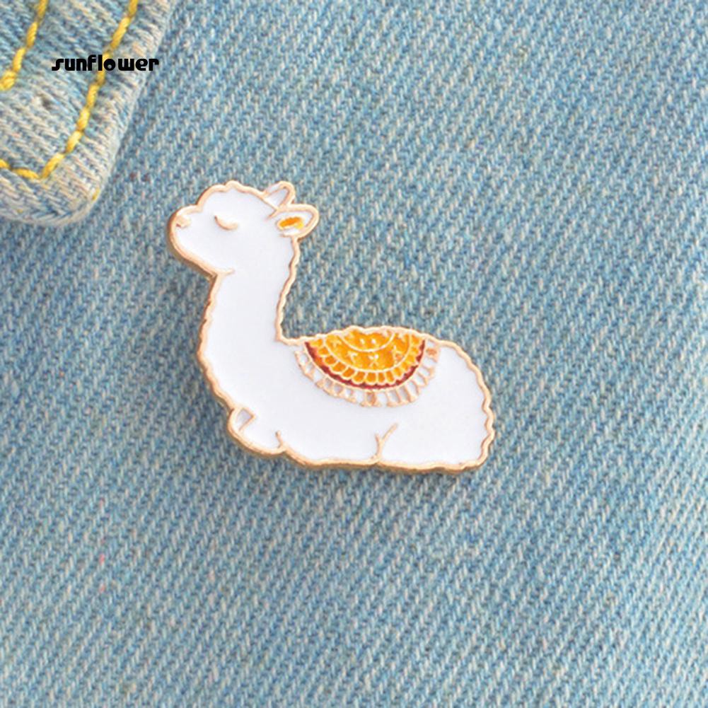 Ghim Cài Áo Hình Lạc Đà Alpaca Hoạt Hình Cho Nữ