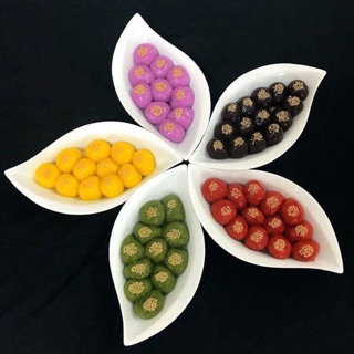 Bộ đồ ăn set 5 đĩa thuyền cánh hoa