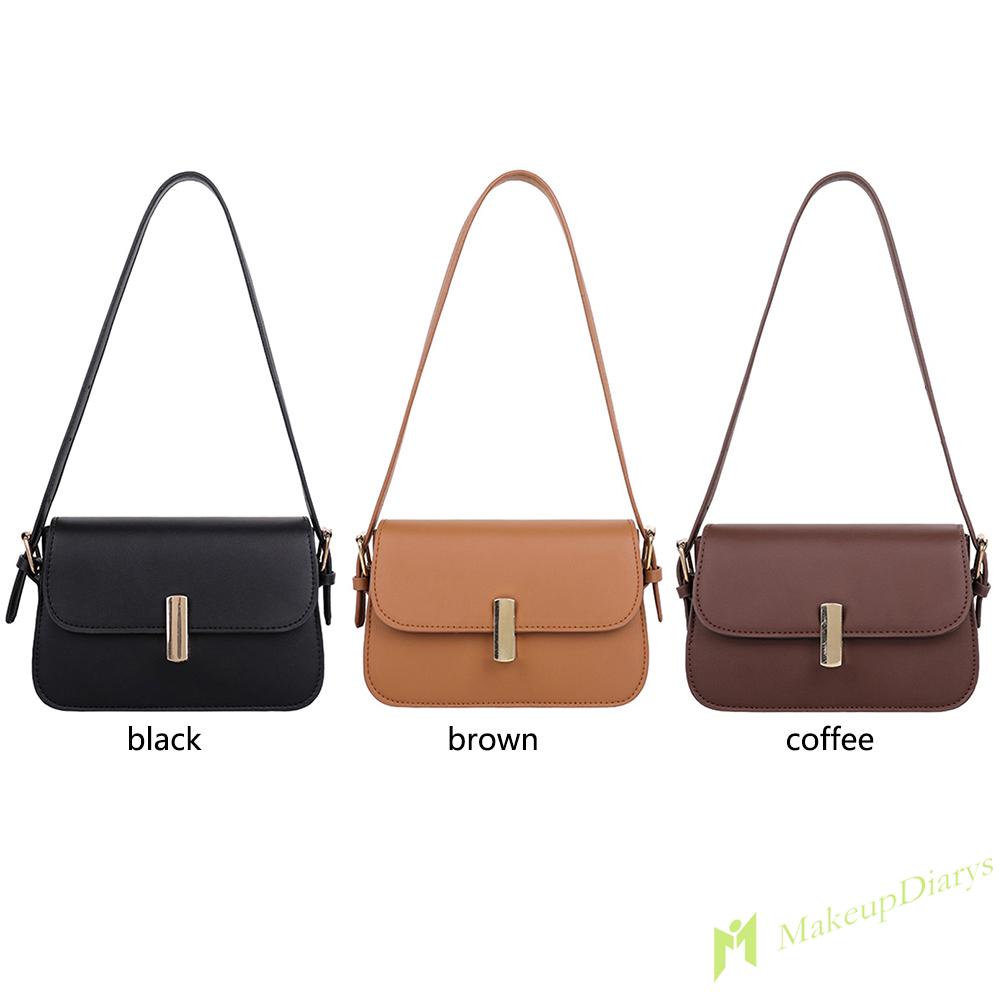 Túi đeo vai mini da PU màu trơn cổ điển cho nữ