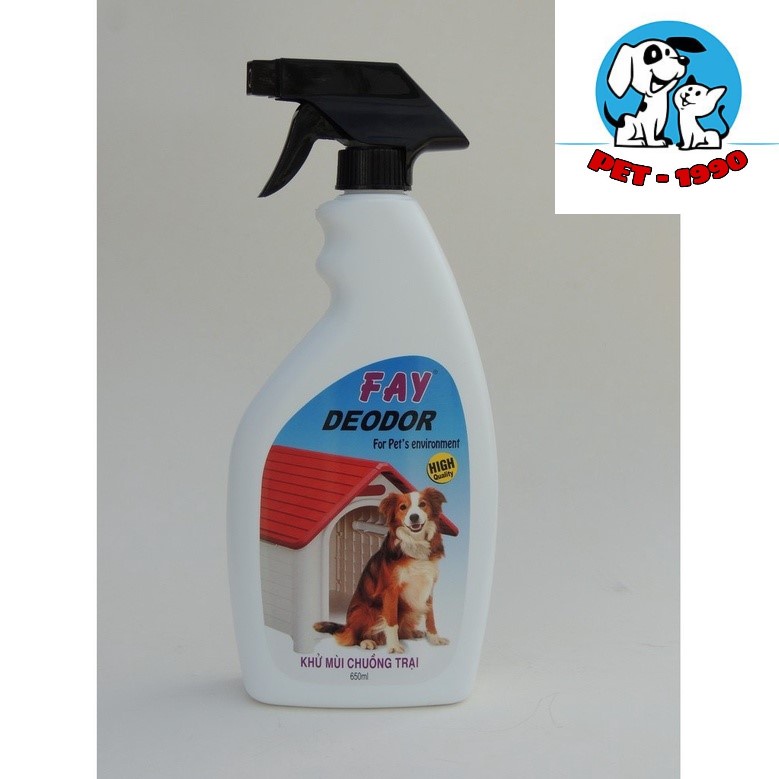 Bình Xịt Fay Deodor 350ml Khử Mùi Hôi Và Sát Khuẩn Chuồng, Lồng, Đệm, Cát,... Cho Chó Mèo
