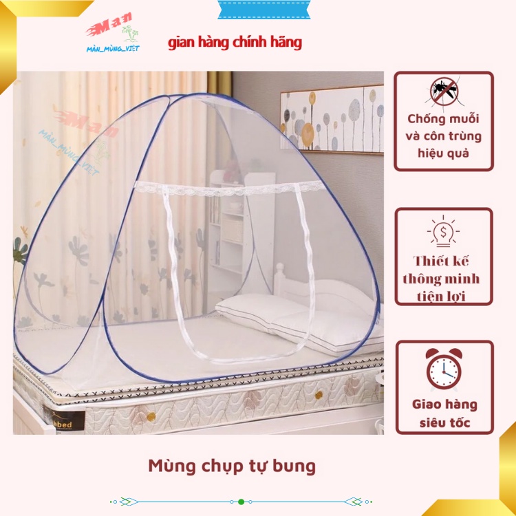 Màn chụp tự bung cao cấp không đáy hàng Việt